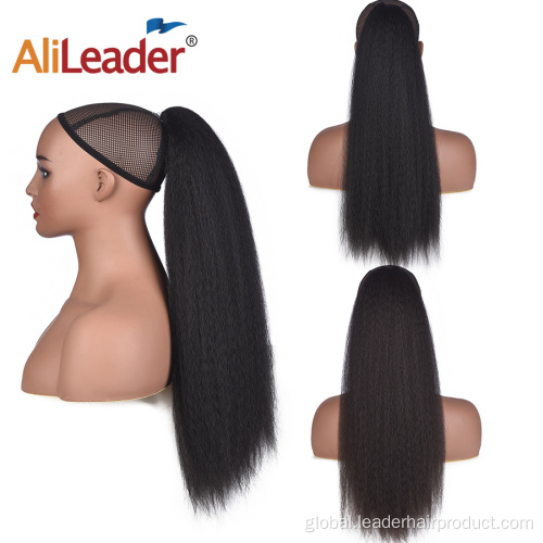 China Kinky Straight Synthetic Drawstring Ponytails Hair Extension Manufactory